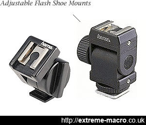 Angle your flash with adjustable flash shoe mounts