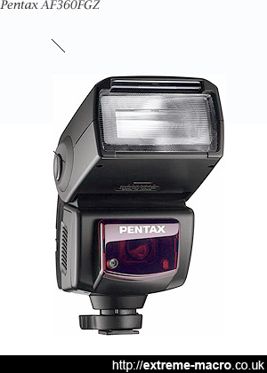 Pentax AF360FGZ flash review for field and studio extreme macro 