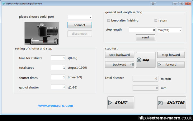 WeMacro Stage Control Software
